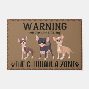 Tapete Funny Chihuahua Zone Doormat, Chihuahua House