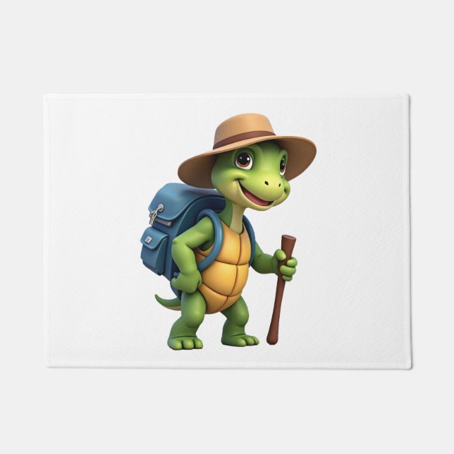 Tapete Funny Turtle Hiking Graphic Camping Lover Adventur (Frente)