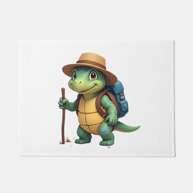 Tapete Funny Turtle Hiking Graphic Camping Lover Adventur (Frente)