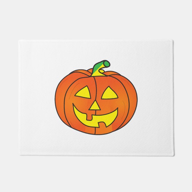 Tapete Galinha da Bruxa Bonitinha de Abóbora do Halloween (Frente)