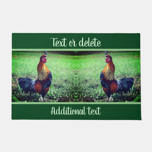 Tapete Galo Crowing Personalizado Animal (Frente)