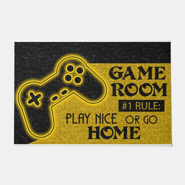 Tapete Game Room Rules, Best Gift For Gamer (Frente)