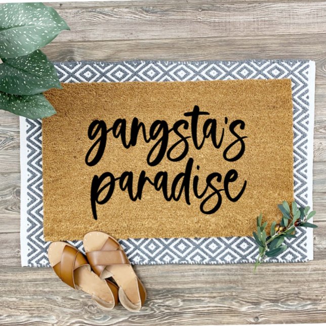Tapete Gangsta's Paradise Engraçada Mat Doormat (Criador carregado)