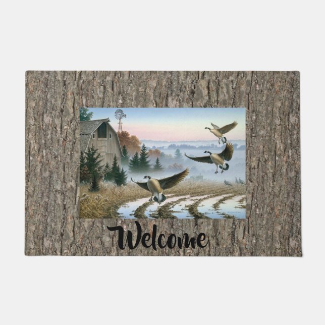 Tapete Gansos No Campo Da Fazenda (Frente)