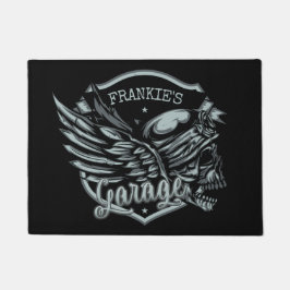 Tapete Garagem de motocicleta do Biker de NOME Personaliz