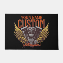 Tapete Garagem Personalizada de Eagle Wings Biker