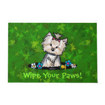 Garden Helper Yorkie Terrier Doormat
