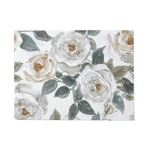 Garden Roses | White Watercolor Floral Vintage