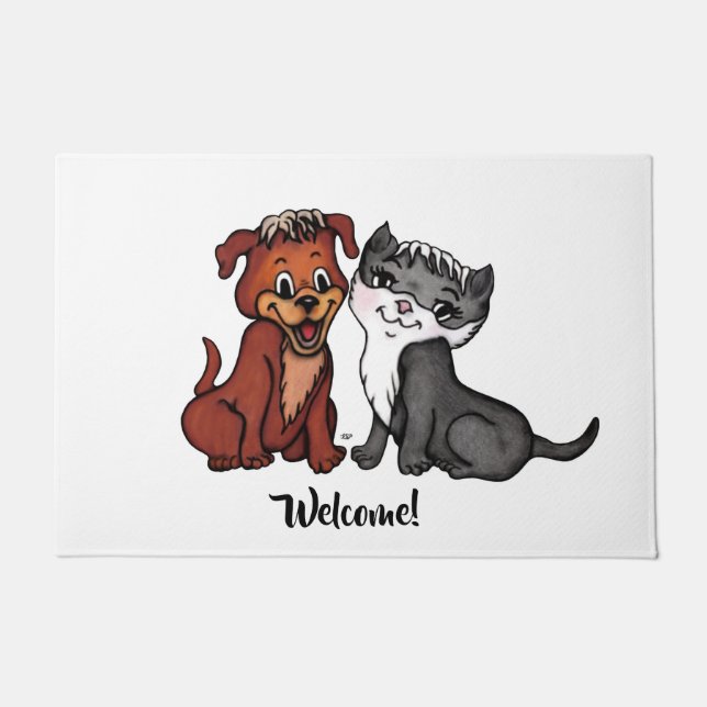 Tapete Gatinho e Puppy (Frente)