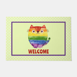 Tapete Gatinho Orgulhoso Fofo Aquarela Personalizado