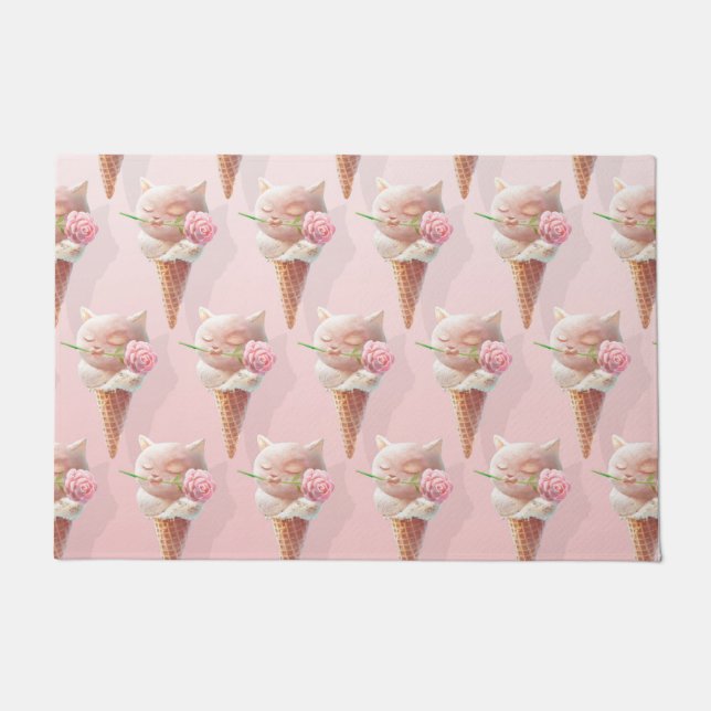 Tapete Gatinho sorvete - Rosado e Sonho (Frente)