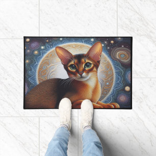 Tapete Gato Abissino Artístico, Gatinho Abissino Moderno
