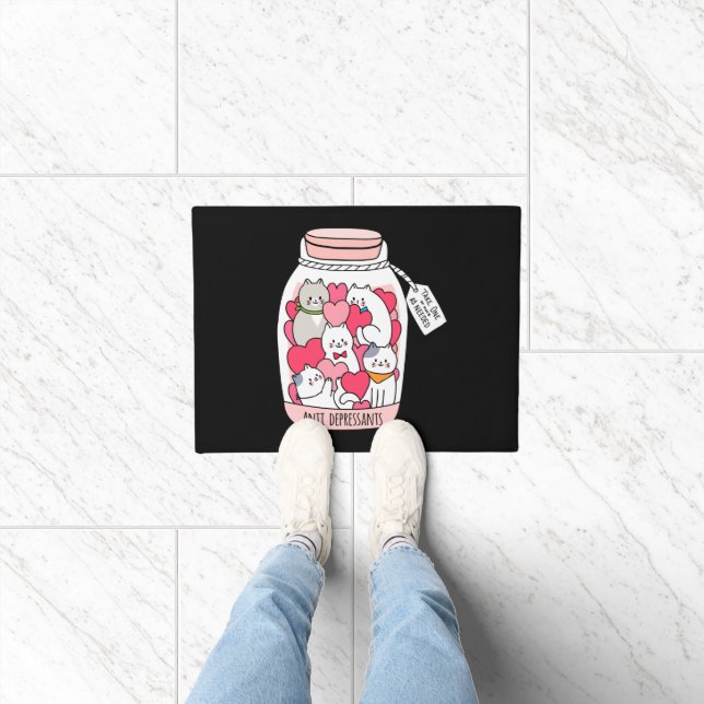 Tapete Gato Antidepressivo Engraçado Presente no Gato (Interior)