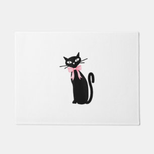 Tapete Gato Atômico Com Gato De Gato De Arco Rosa, Gatinh