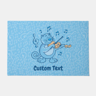 Tapete Gato Azul com Porta Violina