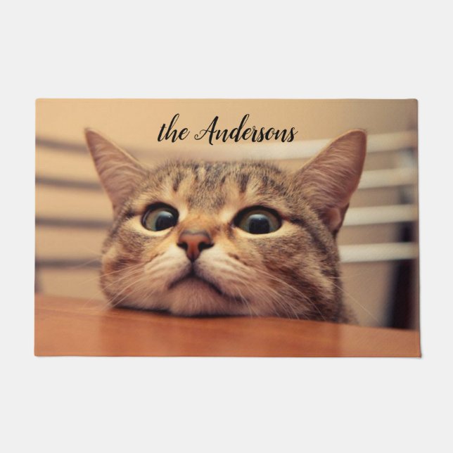 Tapete Gato Bonito Adicione sua própria foto (Frente)