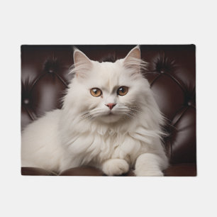 Tapete Gato branco majestoso