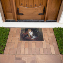 Gato com Kittens Henriette Knip 1844