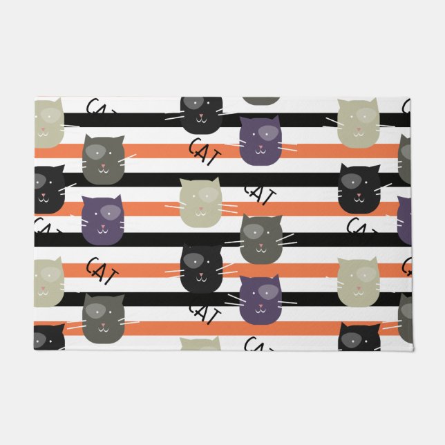 Tapete Gato Cugado Whimiscal Halloween com punções (Frente)