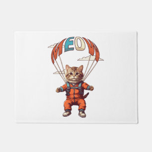 Tapete Gato Engraçado de Paraquedismo
