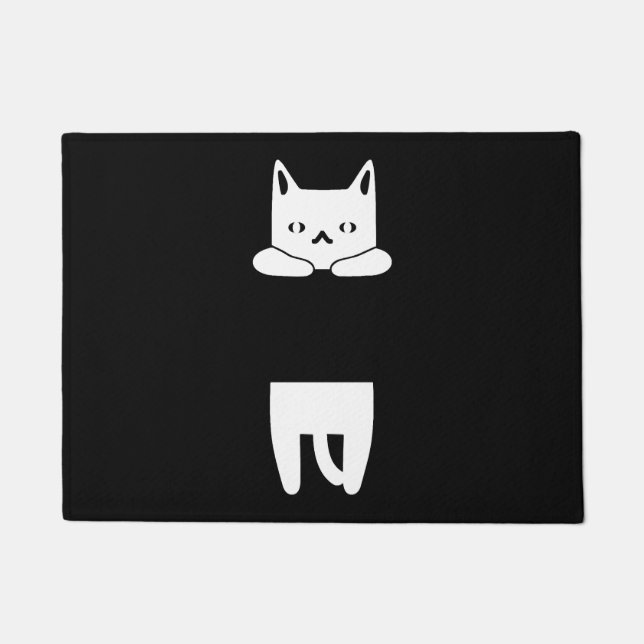 Tapete Gato Engraçado Preso Lá (Frente)