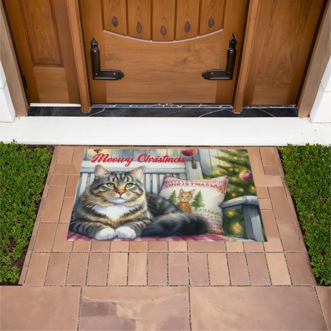Tapete Gato Main Coon de Natal  (Ar livre)