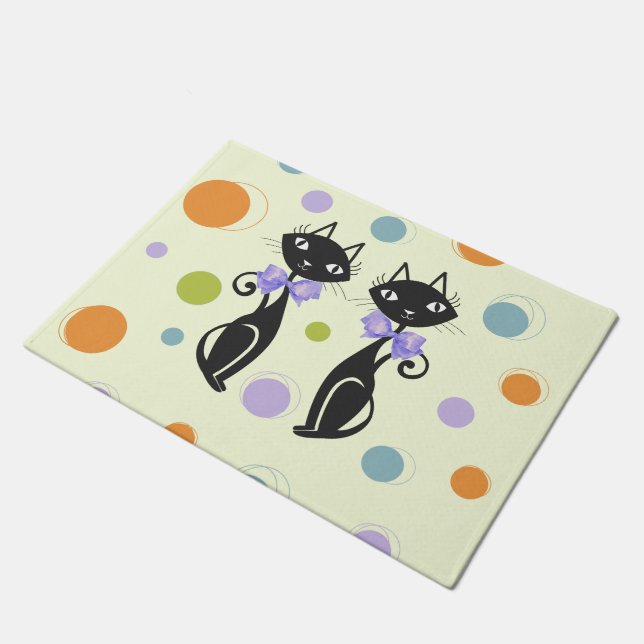 Tapete Gato Moderno do Meio século (Inclinado)