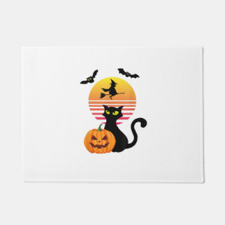 Tapete Gato Negro, Bat, Bruxa e Abóbora no Sunset no Hal