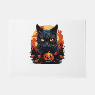 Tapete Gato Negro de Halloween Spooky