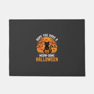 Tapete Gato Preto de Halloween Meow-Some