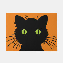 Tapete Gato Preto Exagerado com Olhos Búlgaros Verdes