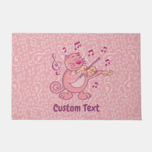 Tapete Gato Rosa com Porta Violina