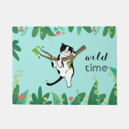 Tapete Gato Safari Kitty Greenery Tempo Selvagem