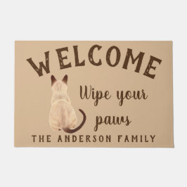 Tapete Gato Siamese de Sasha que senta o costume traseiro