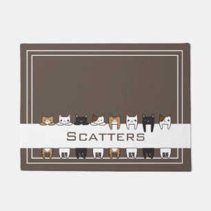 Tapete Gatos de Gatinhos Personalizados, Comida e Casca d