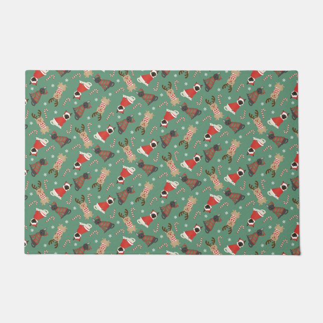 Tapete Gatos de Natal (Frente)