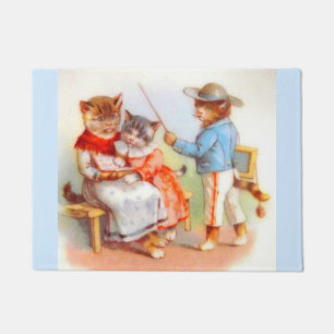 Tapete Gatos-gatinhos bem vestidos vitorianos