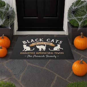 Tapete Gatos Pretos Vintage do Halloween Personalizados