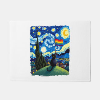 Tapete Gay Pride Cat Art Cat Starry Night Style LGBTQ Pri