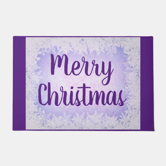 Tapete Geada roxa e lilás Feliz Natal (Frente)