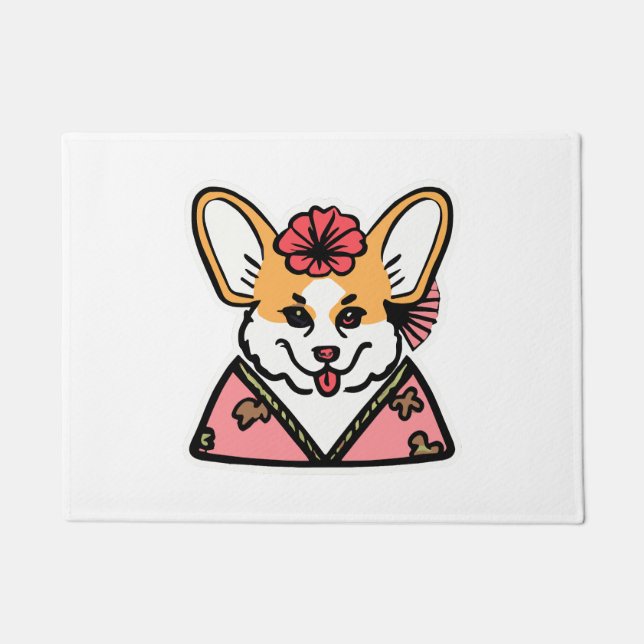 Tapete Geisha Corgi Dog Lover Welsh (Frente)