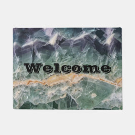 Tapete Gema de Fotografia Mineral de Fluorite Roxo Verde 