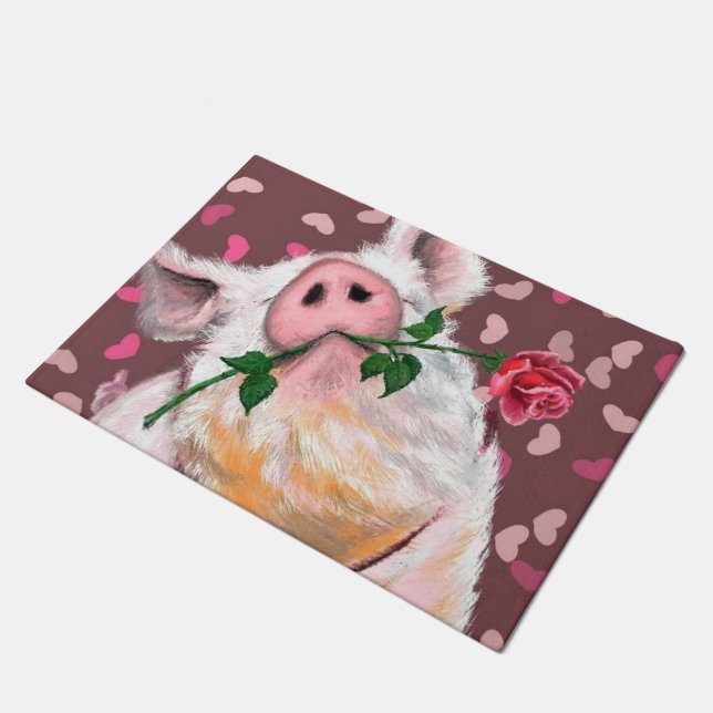 Tapete Gentleman Pig Funny Doormat (Inclinado)