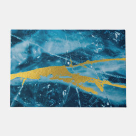 Tapete Geode Agate Gemstone Blue e Dourado