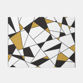 Tapete Geometria da arte moderna - preta e branco com