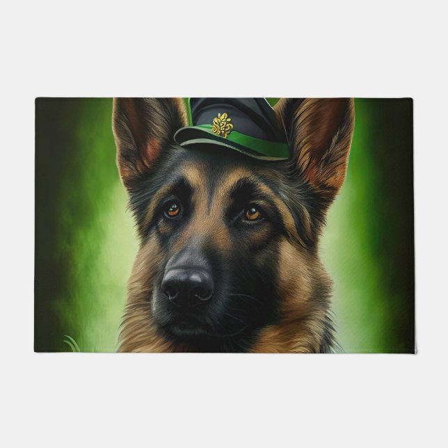 Tapete German shepherd Cachorro na Rua. (Frente)