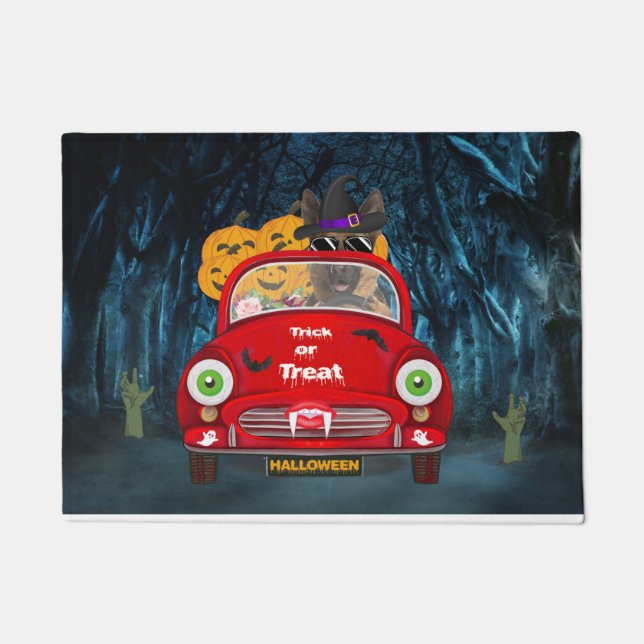 Tapete German shepherd Cão Condutor Carro Assustador Hall (Frente)