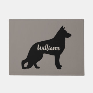 Tapete German shepherd Cão Silhueta Preto e Cinza
