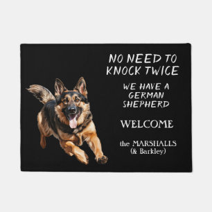 Tapete German shepherd em execução não precisa bater duas