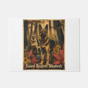 Tapete German shepherd em meio à folhagem mágica